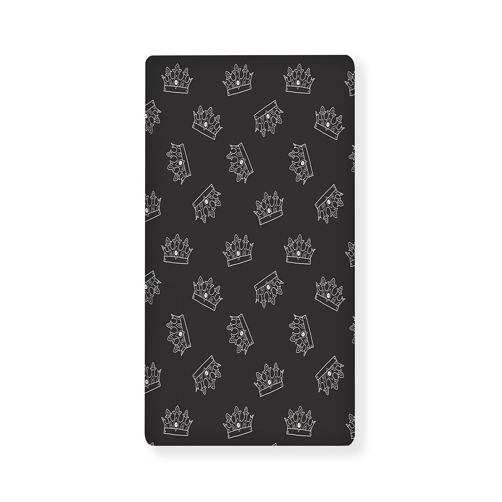 Doodle Crown Pattern Print Baby Crib Sheet