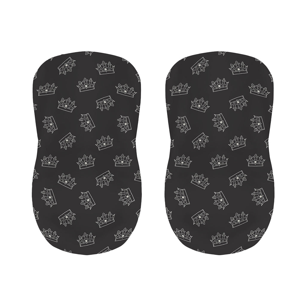 Doodle Crown Pattern Print Bar Stool Covers