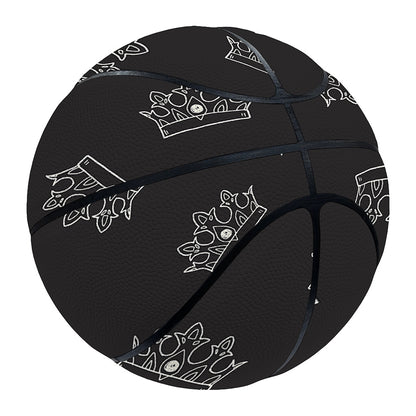 Doodle Crown Pattern Print Basketball