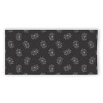 Doodle Crown Pattern Print Beach Towel