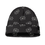 Doodle Crown Pattern Print Beanie