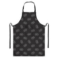Doodle Crown Pattern Print Bib Apron With Pocket