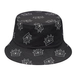 Doodle Crown Pattern Print Bucket Hat