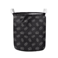Doodle Crown Pattern Print Collapsible Laundry Basket