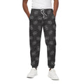 Doodle Crown Pattern Print Cotton Sweatpants