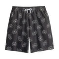 Doodle Crown Pattern Print Cotton Shorts