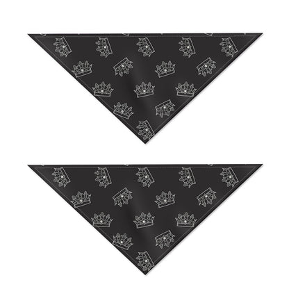 Doodle Crown Pattern Print Dog Bandana