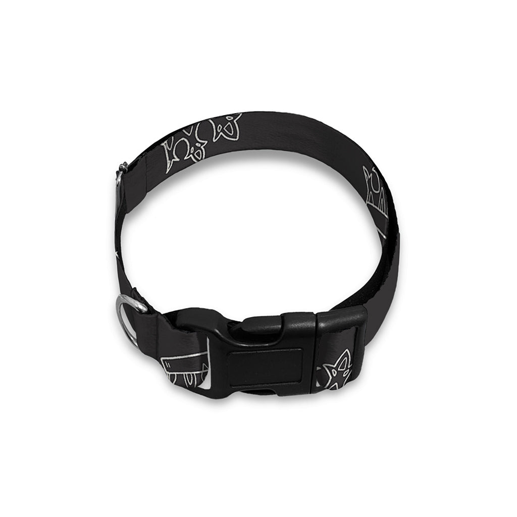 Doodle Crown Pattern Print Dog Collar