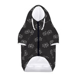 Doodle Crown Pattern Print Dog Zip Up Hoodie
