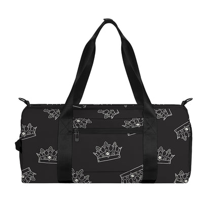 Doodle Crown Pattern Print Gym Bag