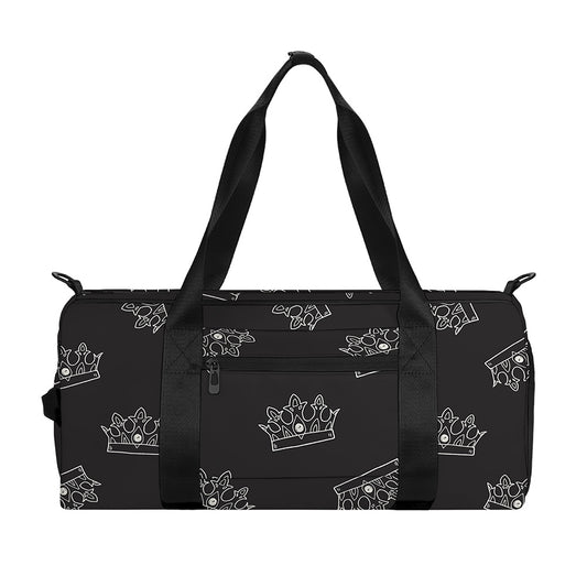 Doodle Crown Pattern Print Gym Bag