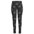 Doodle Crown Pattern Print High-Waisted Pocket Leggings