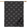Doodle Crown Pattern Print House Flag
