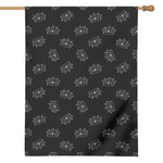 Doodle Crown Pattern Print House Flag