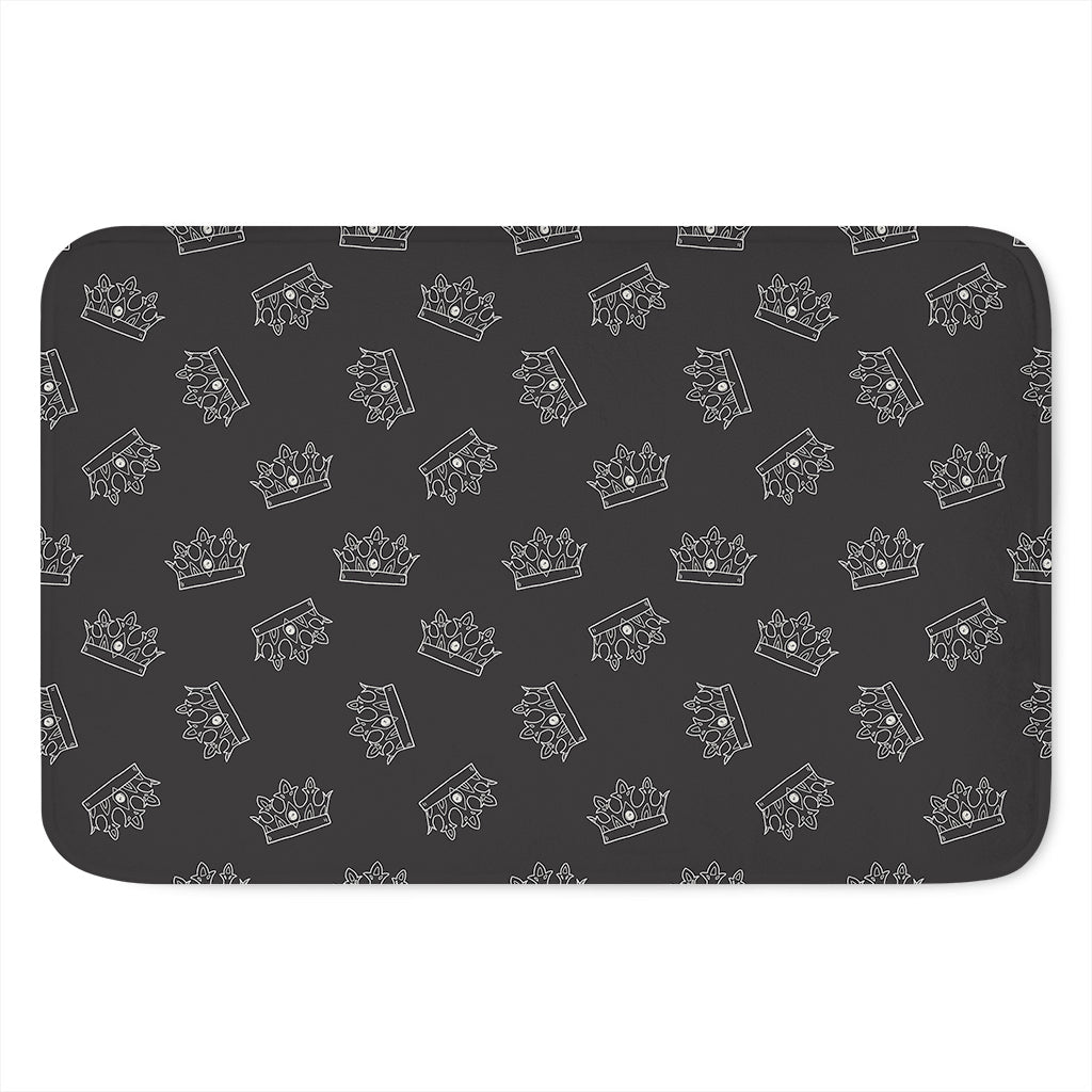 Doodle Crown Pattern Print Indoor Door Mat