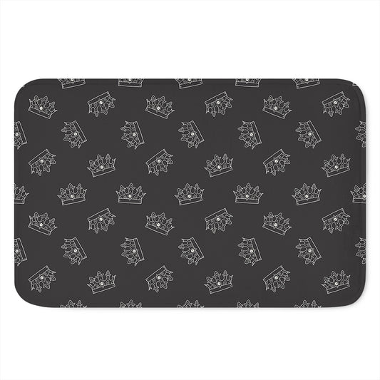 Doodle Crown Pattern Print Indoor Door Mat