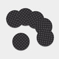 Doodle Crown Pattern Print Leather Coaster Set