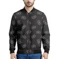 Doodle Crown Pattern Print Men's Bomber Jacket