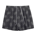 Doodle Crown Pattern Print Mesh Shorts