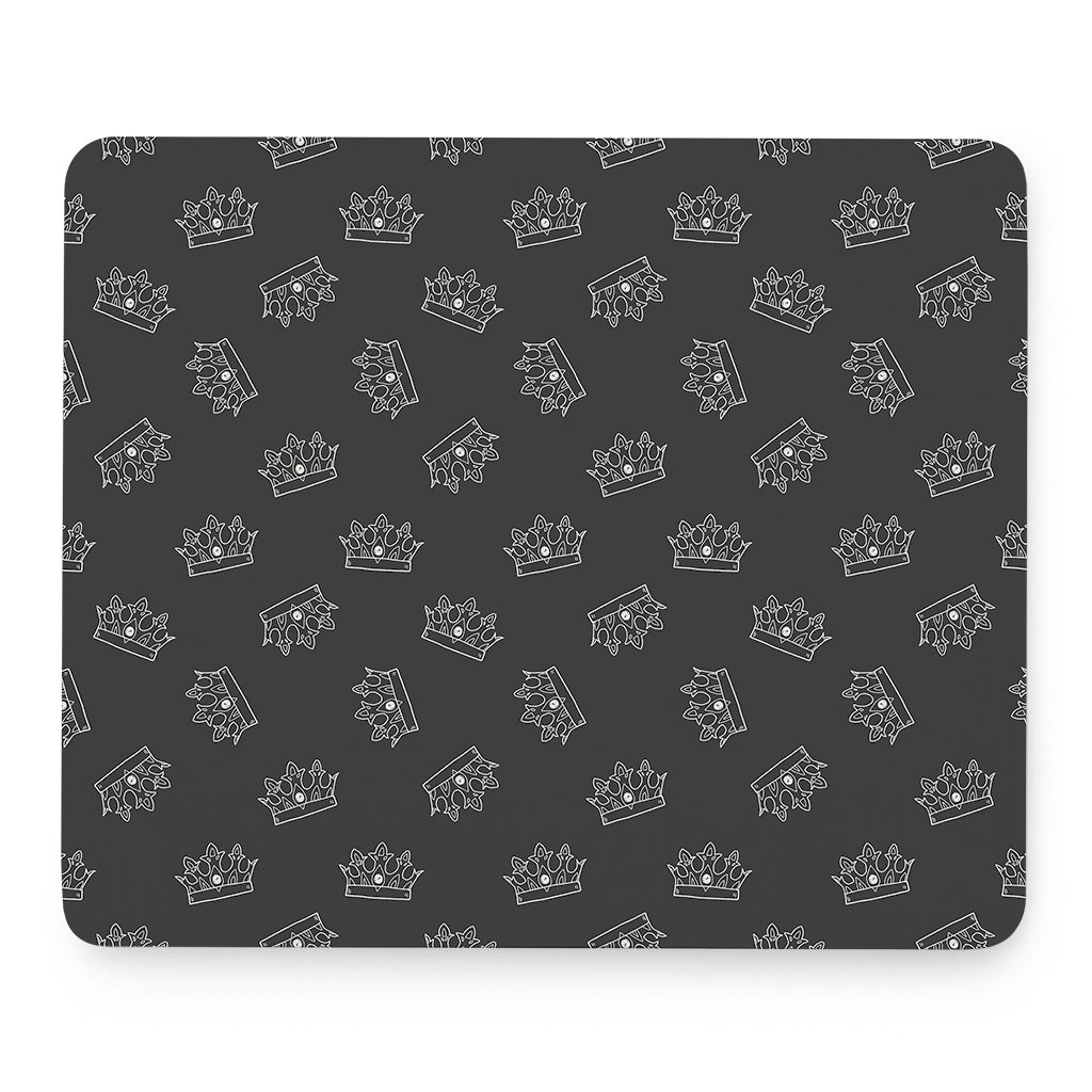 Doodle Crown Pattern Print Mouse Pad