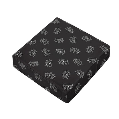 Doodle Crown Pattern Print Outdoor Seat Cushion Cover