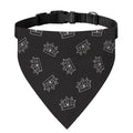 Doodle Crown Pattern Print Over The Collar Dog Bandana