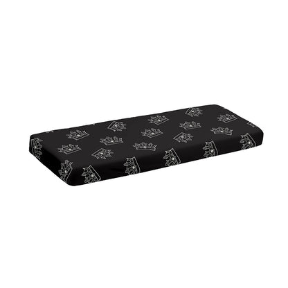 Doodle Crown Pattern Print Piano Keyboard Cover