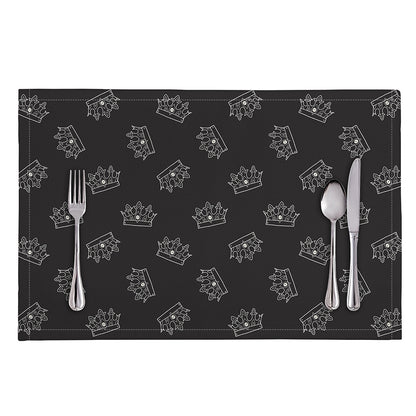 Doodle Crown Pattern Print Placemat