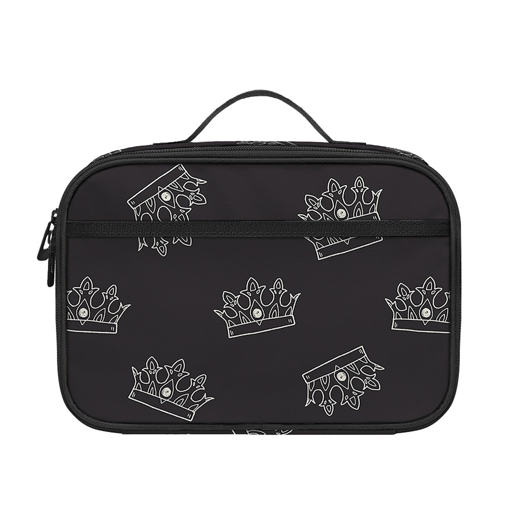 Doodle Crown Pattern Print Portable Lunch Bag