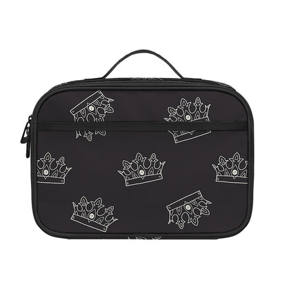 Doodle Crown Pattern Print Portable Lunch Bag