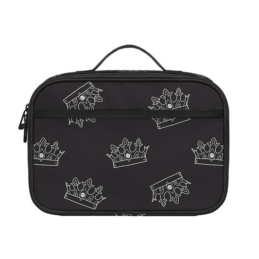 Doodle Crown Pattern Print Portable Lunch Bag