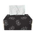 Doodle Crown Pattern Print Rectangle Tissue Box Cover