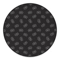 Doodle Crown Pattern Print Round Floor Mat