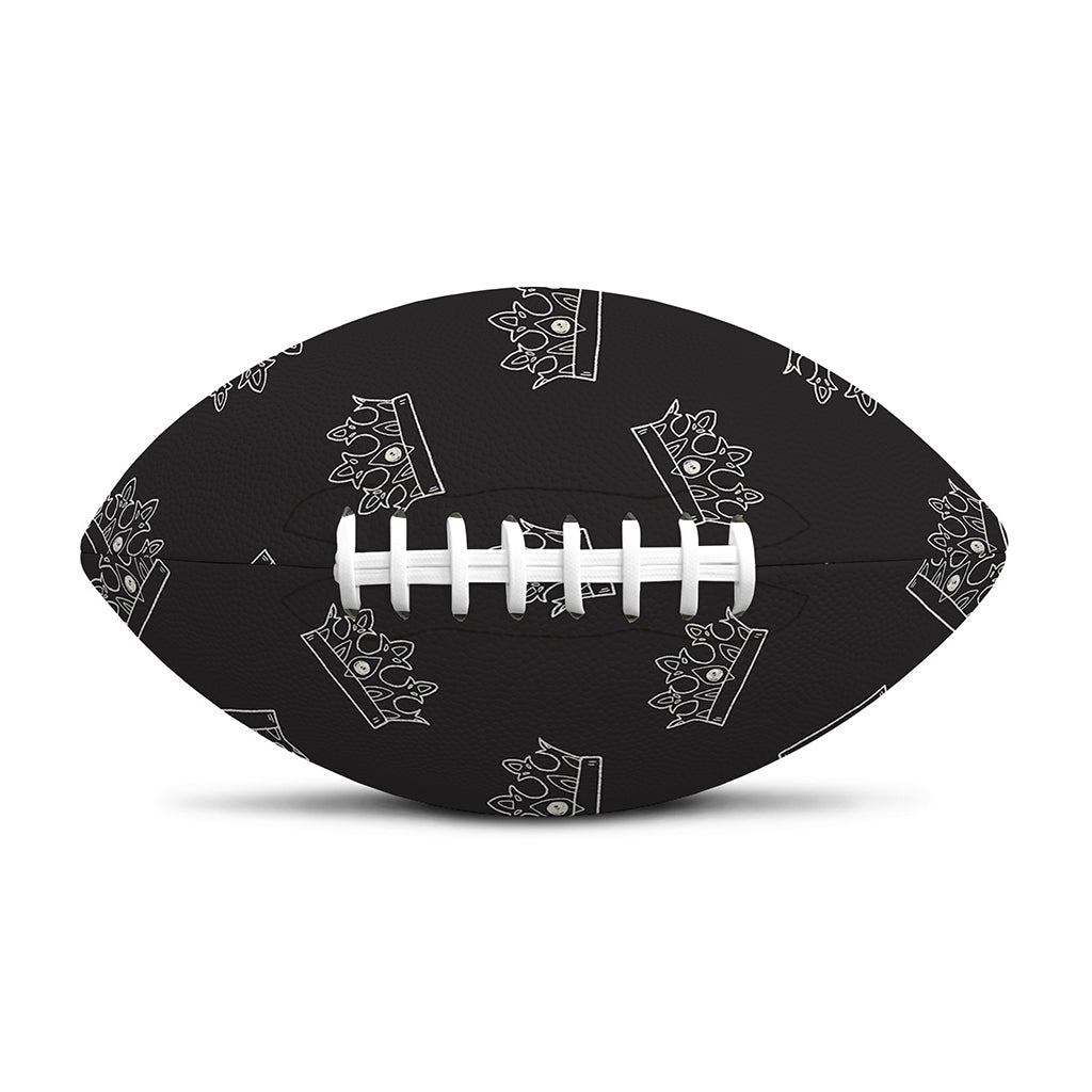 Doodle Crown Pattern Print Rugby Ball