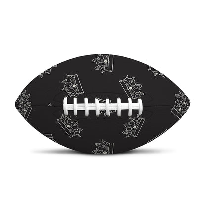 Doodle Crown Pattern Print Rugby Ball