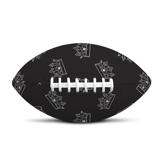 Doodle Crown Pattern Print Rugby Ball