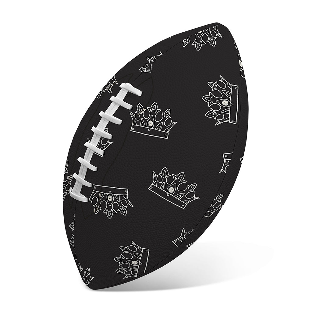 Doodle Crown Pattern Print Rugby Ball