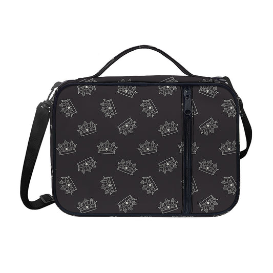 Doodle Crown Pattern Print Shoulder Strap Bible Bag