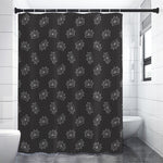 Doodle Crown Pattern Print Shower Curtain