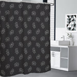 Doodle Crown Pattern Print Shower Curtain