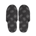 Doodle Crown Pattern Print Slippers
