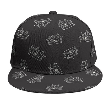 Doodle Crown Pattern Print Snapback Cap