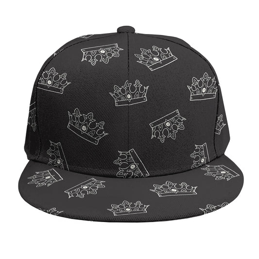 Doodle Crown Pattern Print Snapback Cap