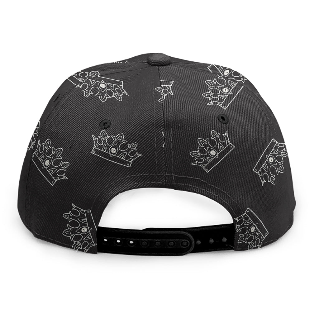 Doodle Crown Pattern Print Snapback Cap