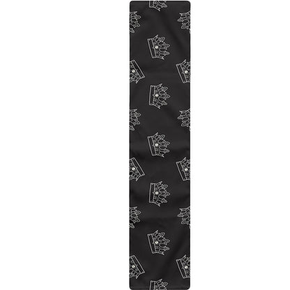 Doodle Crown Pattern Print Table Runner