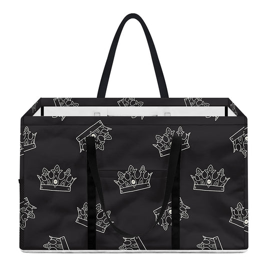 Doodle Crown Pattern Print Utility Tote Bag