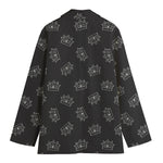 Doodle Crown Pattern Print Women's Blazer