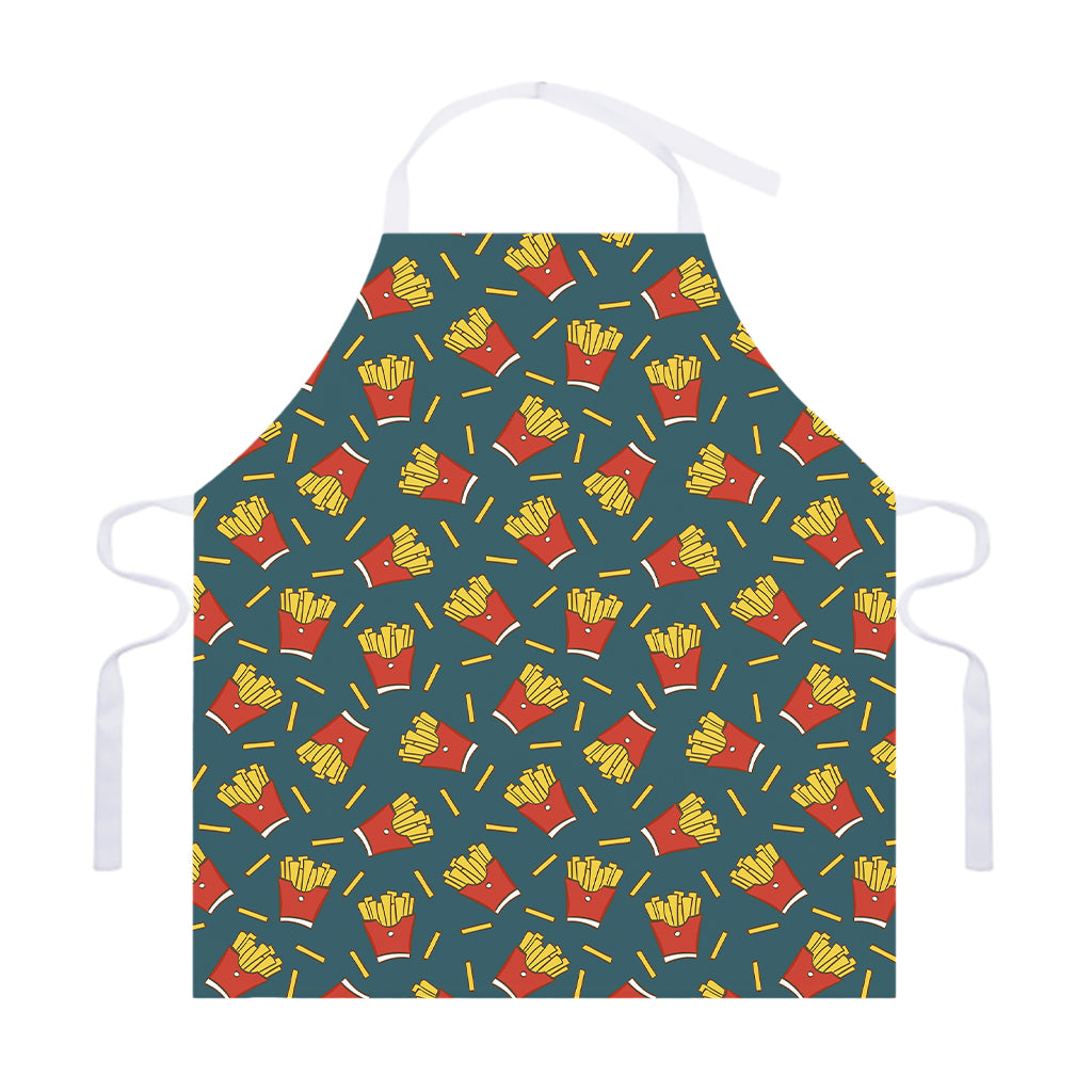 Doodle French Fries Pattern Print Adjustable Apron