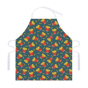 Doodle French Fries Pattern Print Adjustable Apron