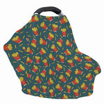 Doodle French Fries Pattern Print Baby Seat Cover